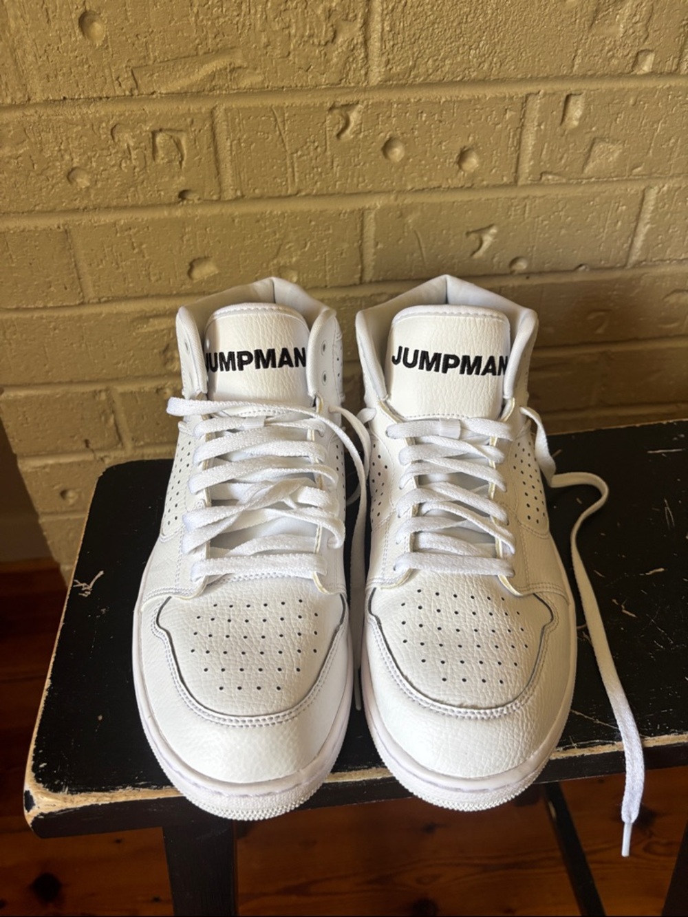 Jordan Jumpman  White Men’s Leather Sneakers